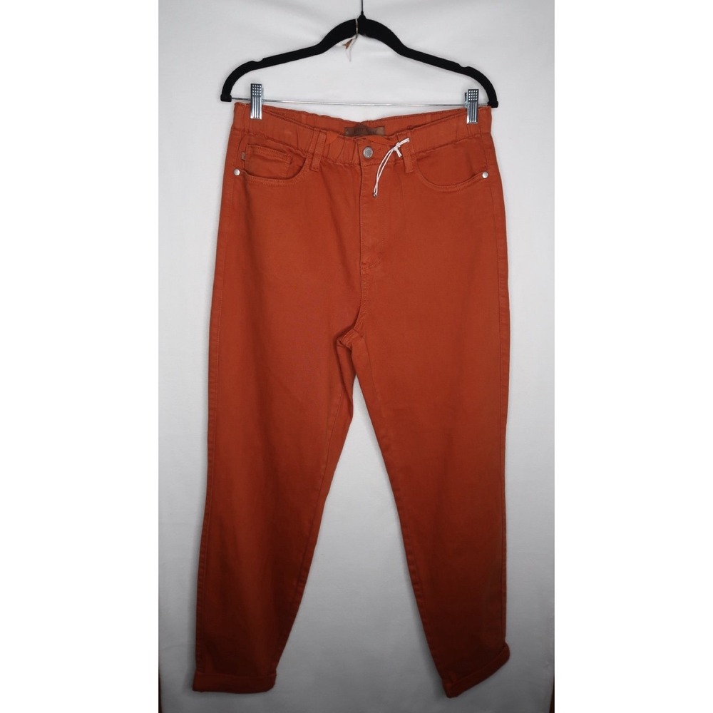 Judy Blue Womens 11/30 Burnt Orange High Rise Straight Crop Stretch Jeans NWOT